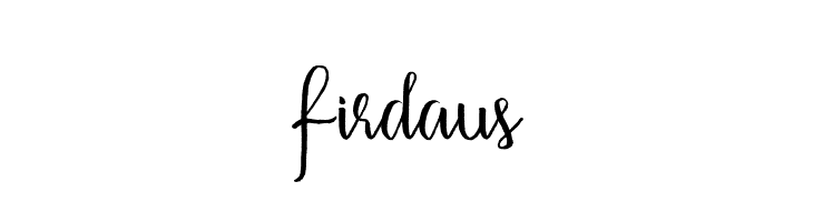 Firdaus  フリーフォントのダウンロード