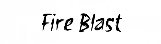 Fire Blast  Frei Schriftart Herunterladen