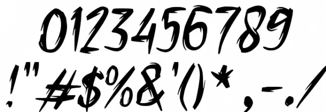 Fire Blast Font OTHER CHARS