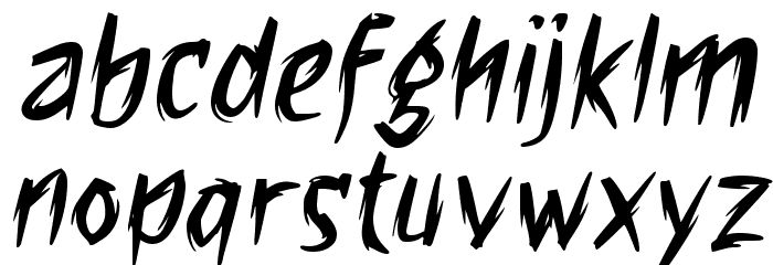 Fire Blast Font LOWERCASE