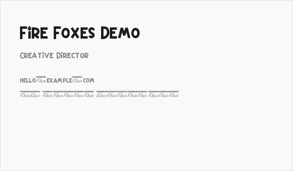 Fire Foxes Demo Business Card