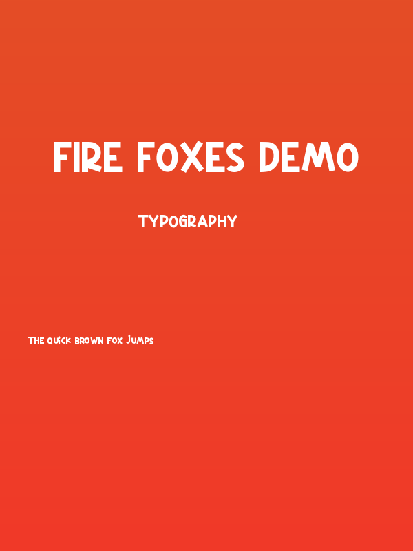 Fire Foxes Demo Poster