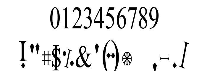 Fire Of Ysgard Condensed Font OTHER CHARS