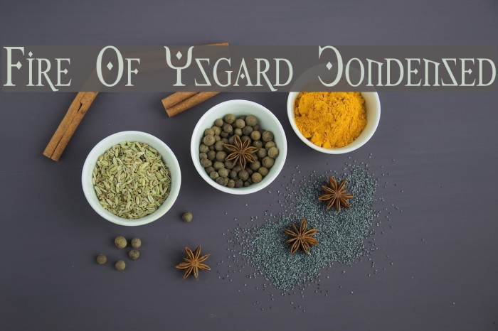 Fire Of Ysgard Condensed Font examples