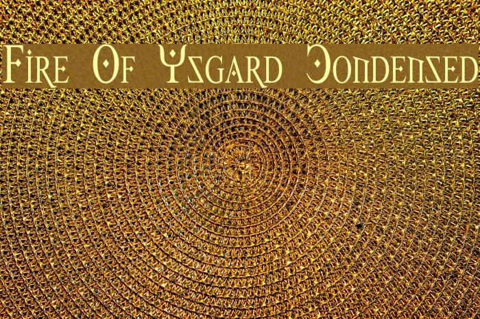 Fire Of Ysgard Condensed Font examples