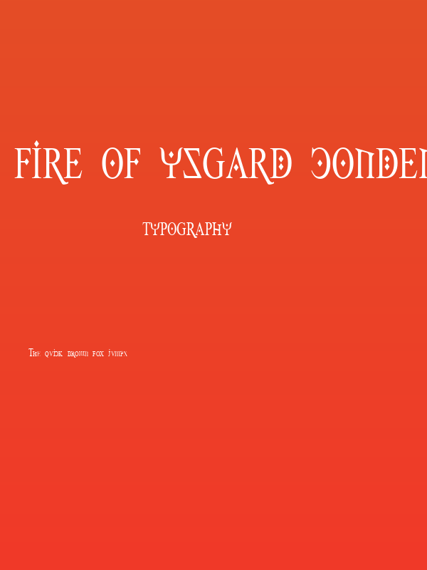 Fire Of Ysgard Condensed Poster