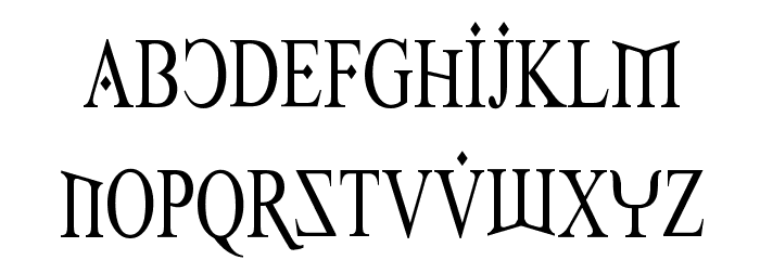 Fire Of Ysgard Condensed Font LOWERCASE