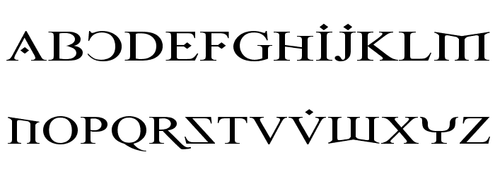 Fire Of Ysgard Wide Font Litere mici