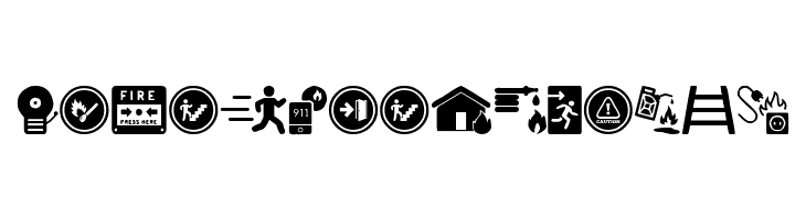 Fire Safety Icons  لخطوط تنزيل