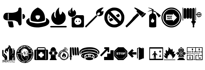 Fire Safety Icons Font OTHER CHARS