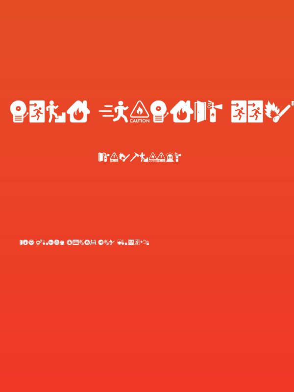 Fire Safety Icons Poster