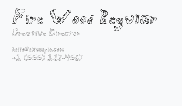 Fire Wood Regular Business Card