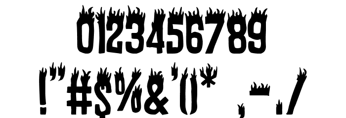 Fire in the West Valley フォント その他の文字