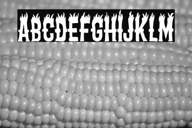 Fire in the West Valley Font examples