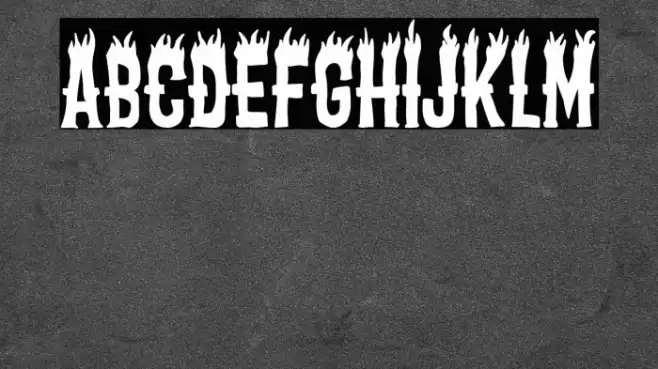 Fire in the West Valley Font examples