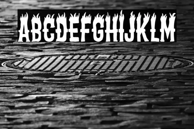 Fire in the West Valley Font examples