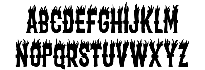 Fire in the West Valley フォント 小文字