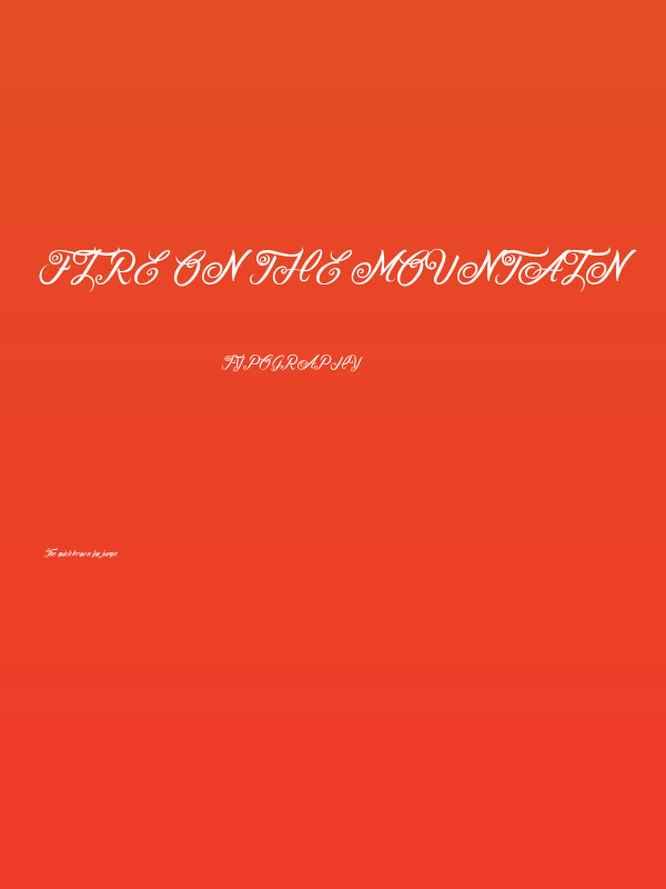 Fire on the Mountain Poster