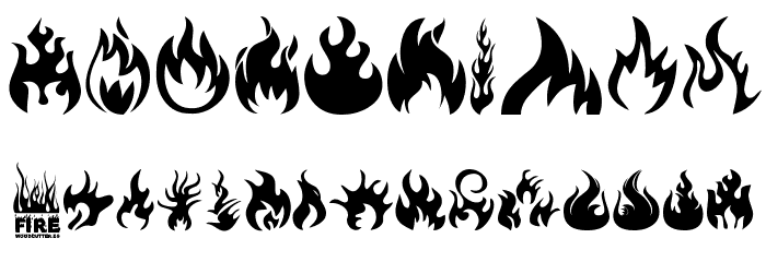 Fire Font OTHER CHARS