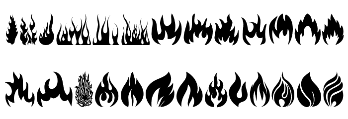 Fire Font LOWERCASE