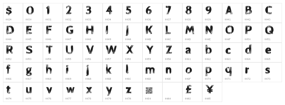 FireBlock Character Map
