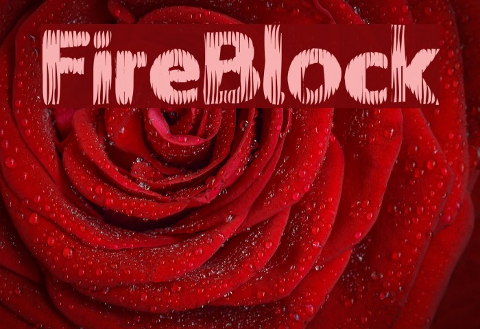 FireBlock Font examples