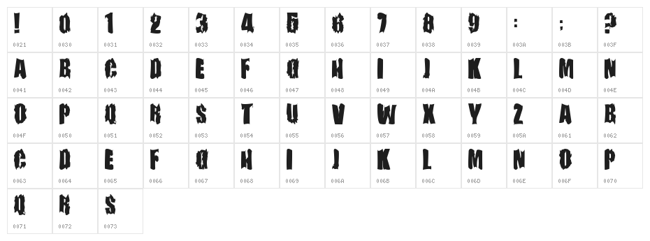 FireBomb Character Map