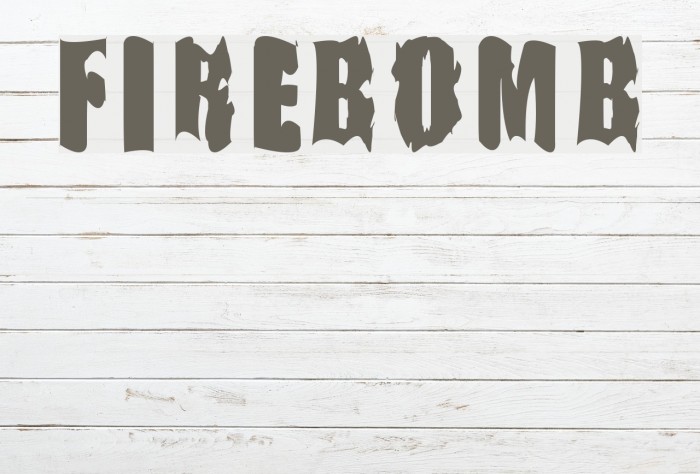 FireBomb Font examples