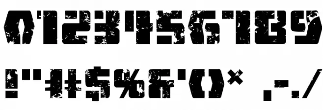 FireFight BB Font OTHER CHARS