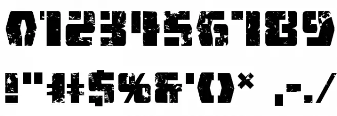 FireFightBB Font OTHER CHARS