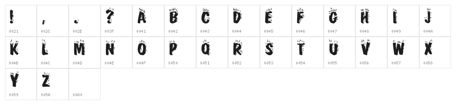 Firebug Caps SSi Character Map