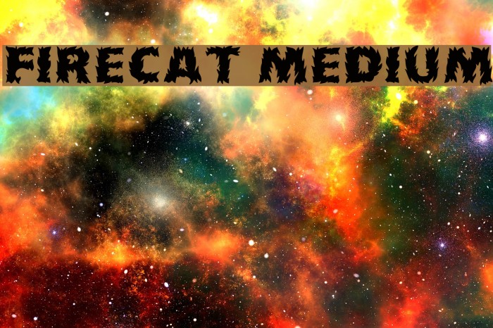 Firecat Medium Font examples