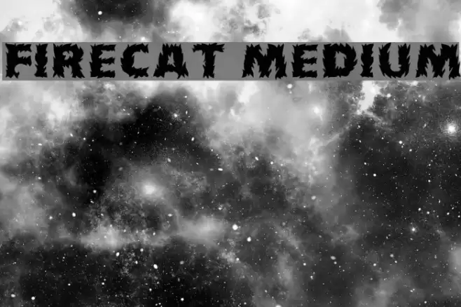 Firecat Medium Fonte examples