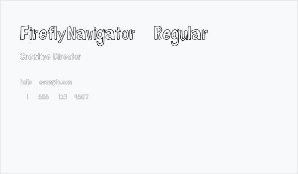 FireflyNavigator-Regular Business Card