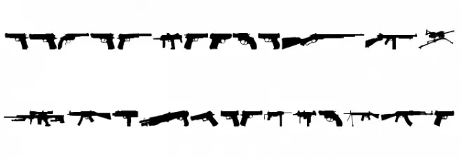 Fireguns tfb Caratteri MINUSCOLO