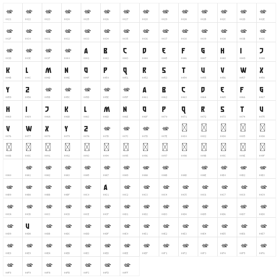 FirehornDemo Character Map