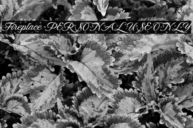 Fireplace PERSONAL USE ONLY Font examples