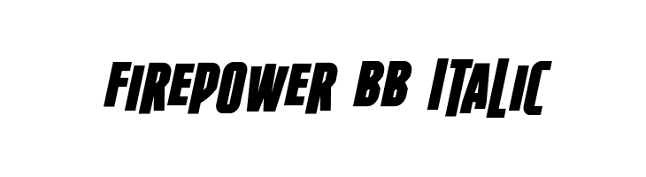 Firepower BB Italic  Скачать бесплатные шрифты