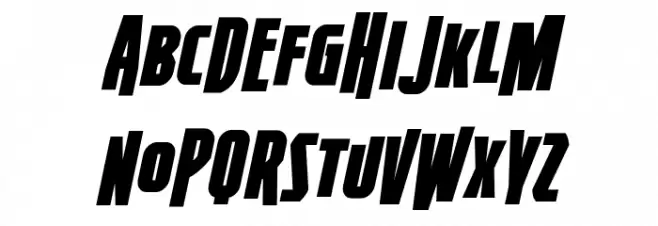 Firepower BB Italic Font Litere mari