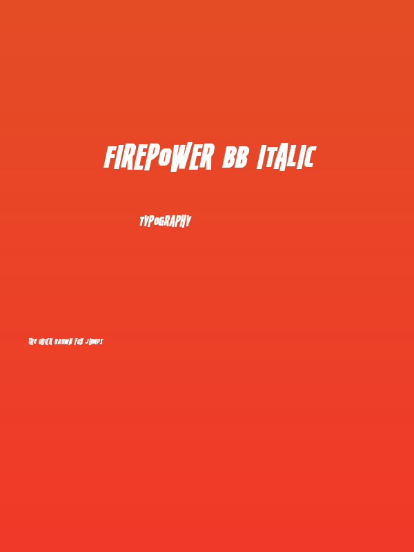 Firepower BB Italic Poster