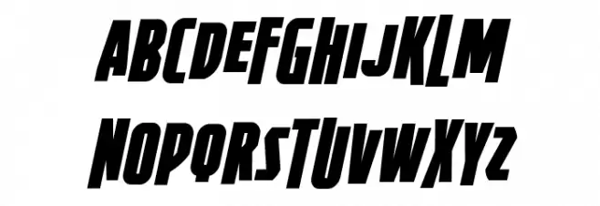 Firepower BB Italic फ़ॉन्ट लोअरकेस