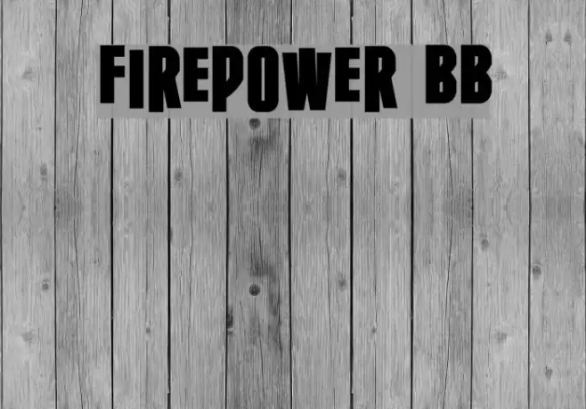Firepower BB Font examples