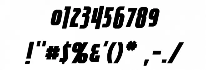 FirepowerBB-Italic Font OTHER CHARS