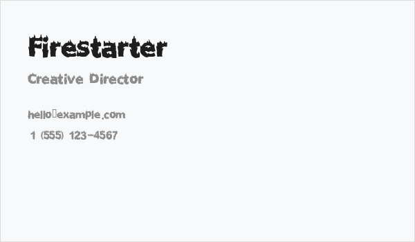Firestarter Business Card