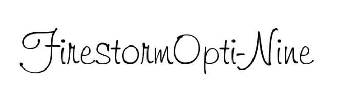 FirestormOpti-Nine  font caratteri gratis