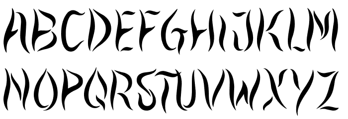 Firestorm Schriftart Kleinbuchstaben