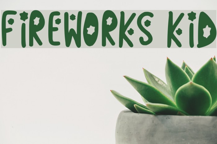 Fireworks Kid Font examples