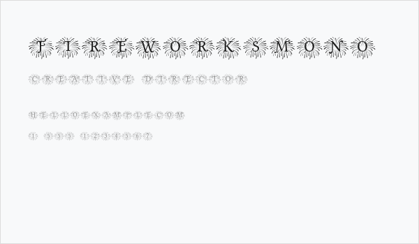 Fireworks_Mono Business Card