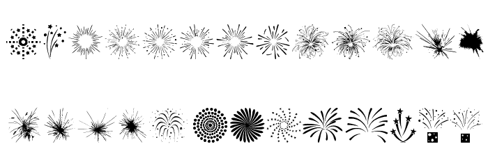 Fireworks Font LOWERCASE