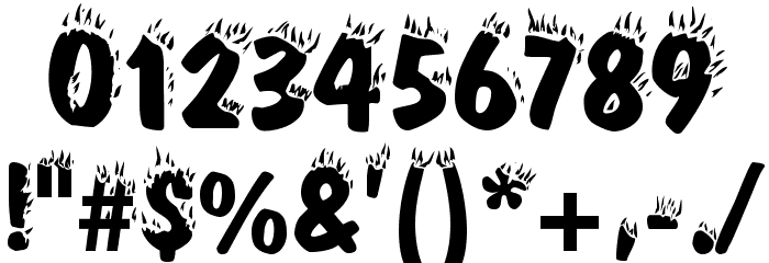 Firey Normal Font OTHER CHARS